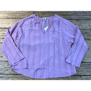 Splendid Womens Size S Lilac Boho 3/4 Sleeve Blouse